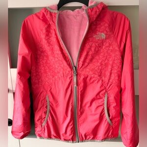The North Face Vibrant Pink reversible, hoodie jacket, size small